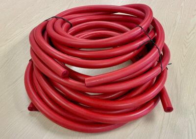 Extruded Red FDA Compliant 40 Shore 'A' Silicone Rubber Tube 28mm dia